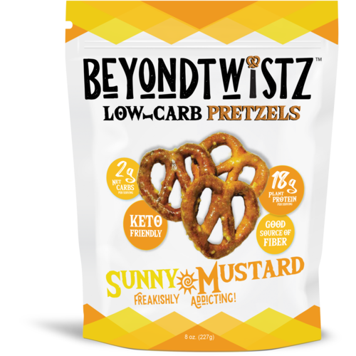 Thin Slim Foods BeyondTwistz Low Carb Pretzels -  Sunny Mustard