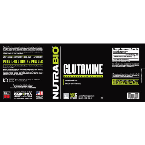Nutrabio Glutamine 500g Powder