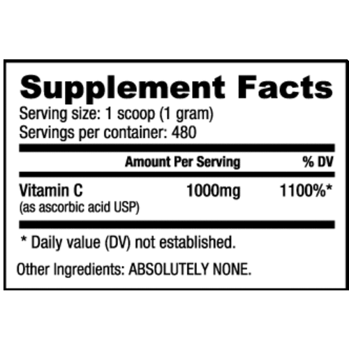 Nutrabio Vitamin C Powder 480 Grams