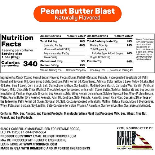 Robert Irvine Fit Crunch Loaded Cookie Bar - Peanut Butter Blast