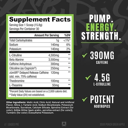 Ryse Supplements Ryse Loaded Pre - Sour Punch™ Green Apple
