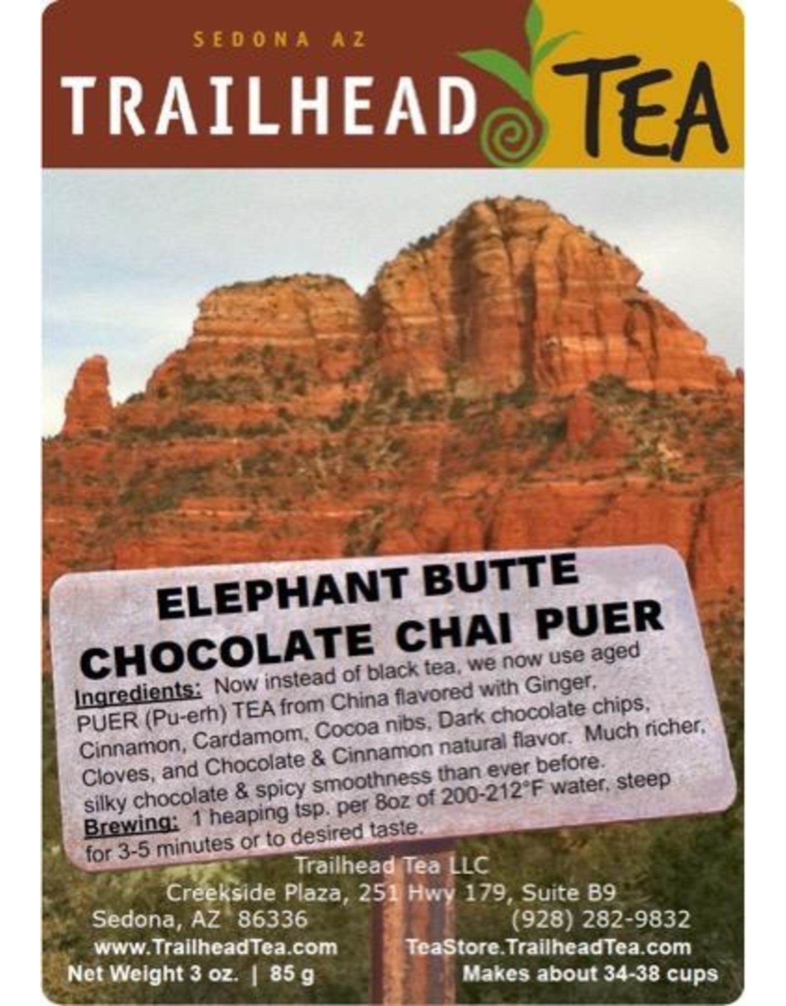Tea from China Elephant Butte Chocolate Chai Puer