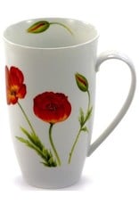 Teaware Mug "Poppy", 18oz Tall Porcelain