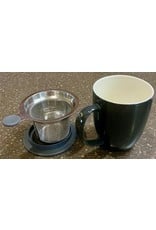 Teaware For Life Uni Brew-inMug w/Strainer, 16oz, Black Graphite