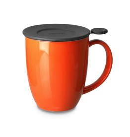 Teaware For Life Uni Brew-inMug w/Strainer, 16oz, Carrot