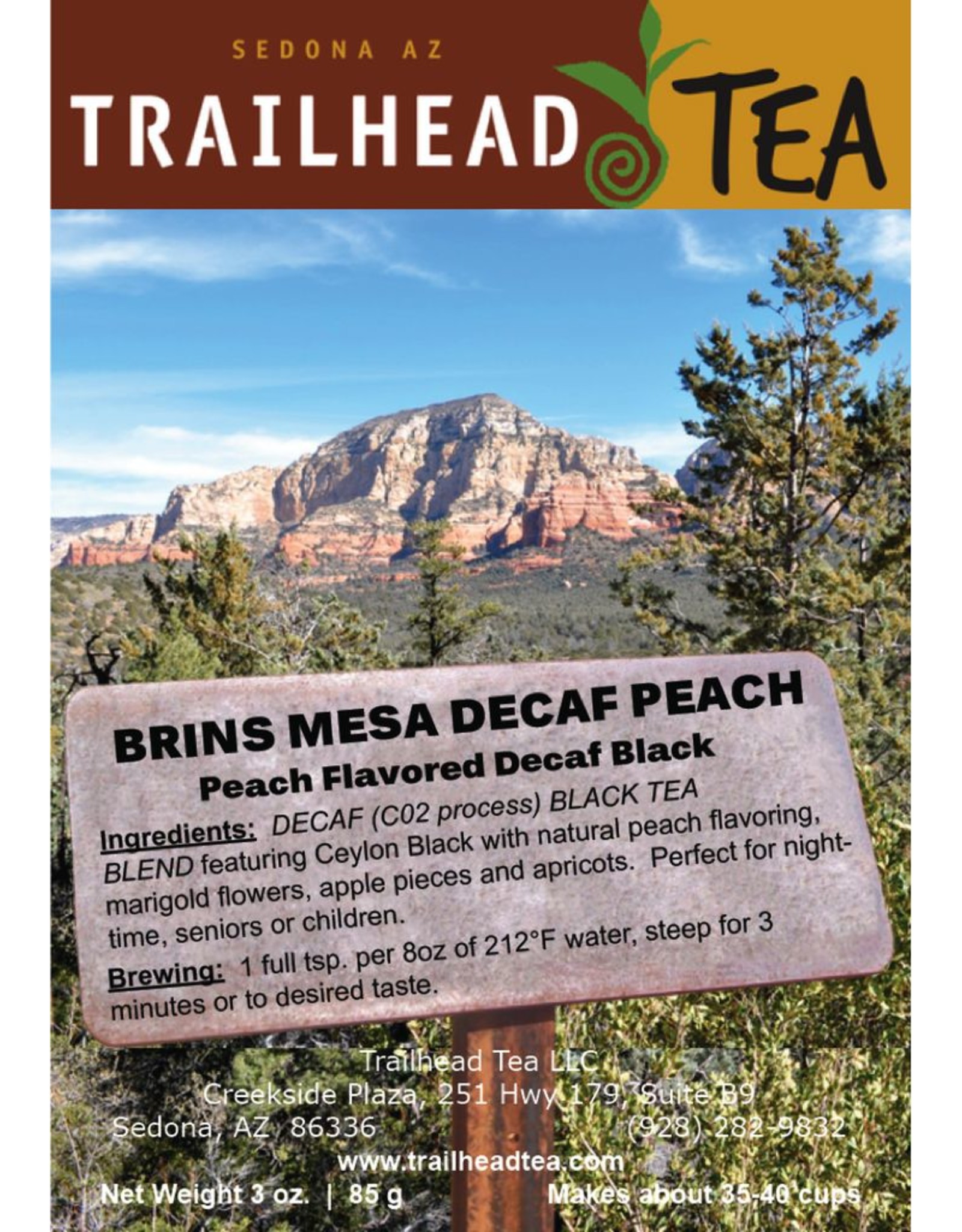 Tea from Sri Lanka Brins Mesa Decaf Peach
