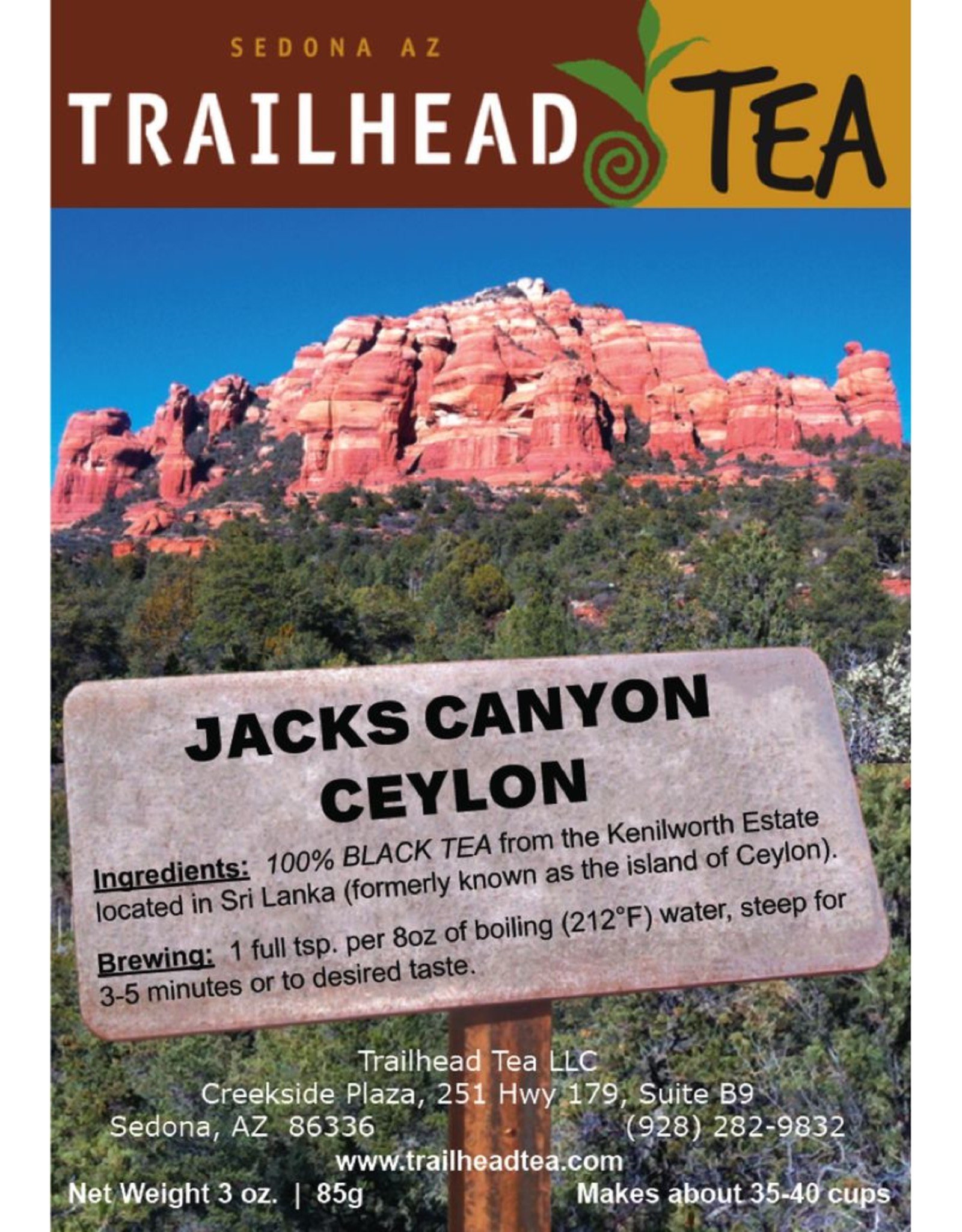 Tea from Sri Lanka Jacks Canyon Ceylon