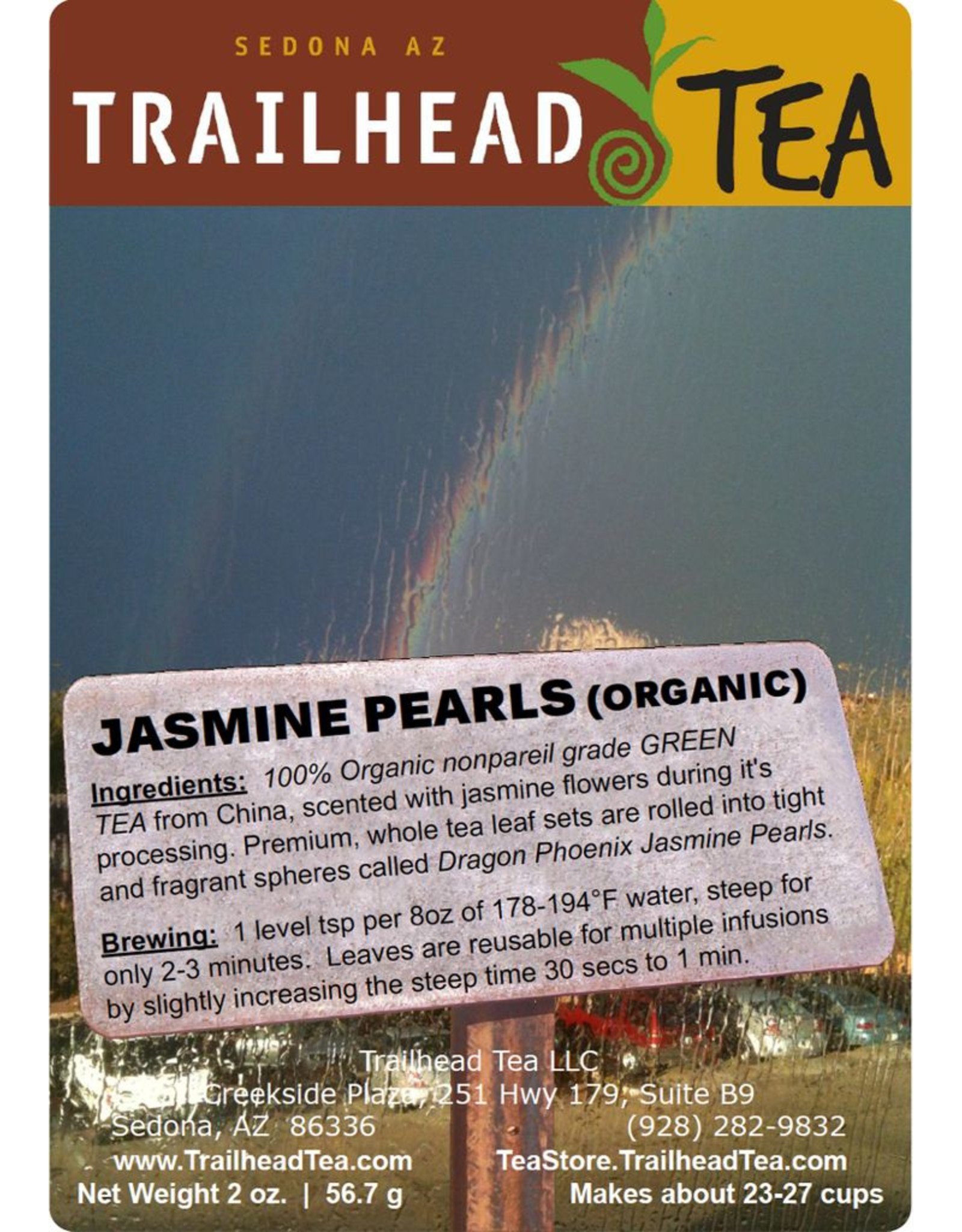 Tea from China Dragon Phoenix Jasmine Pearls, Organic Nonpareil