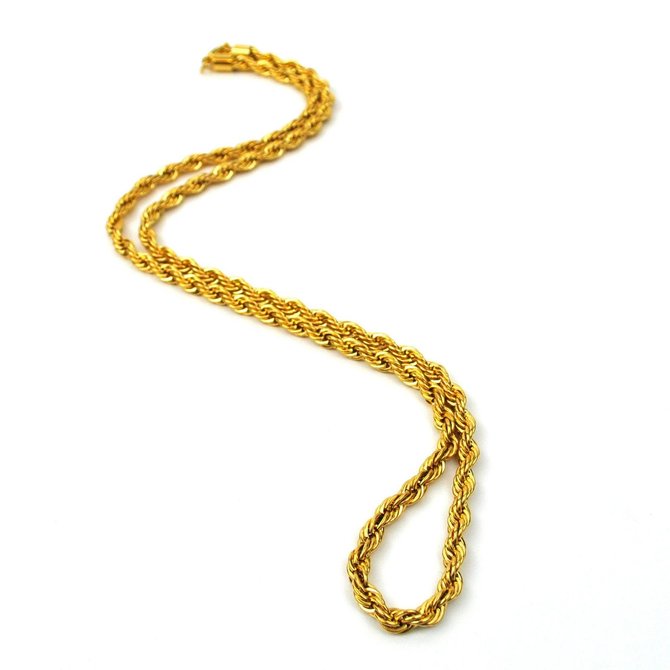 GoldGods 24" 2.5mm Rope Chain Gold