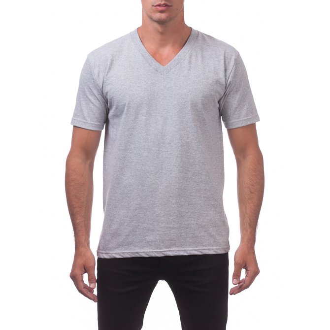 Pro Club Pro Club V-Neck Tee Heather Gray