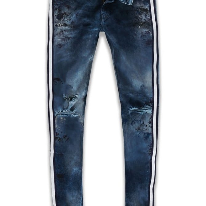 painted denim jeans