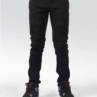 Preme Preme PR-WB-117R Buffalo Black Biker Denim