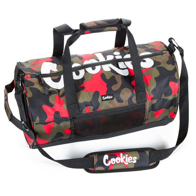 Cookies Summit Ripstop Nylon Duffle Bag Red Camo FRESH.