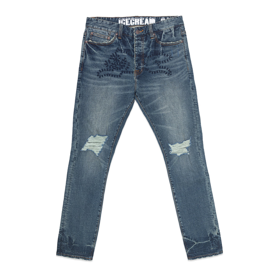 Relaxed Straight Jeans With Back Pocket Stitching - Winston Blue | NYDJ