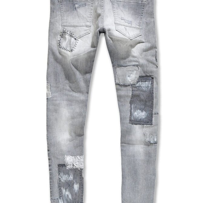 BUY KT-SHIELD Mens Denim Patched Jeans ON SALE NOW! - Rugged Motorbike Jeans