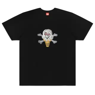 Ice Cream Ice Cream Cherry Face SS Knit Black