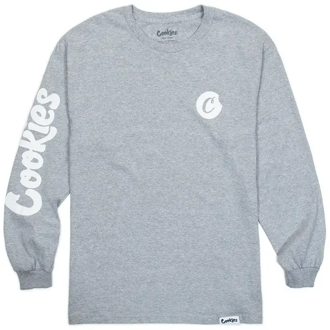 Cookies Cookies C Bite Logo LS Tee Heather Grey/Wht