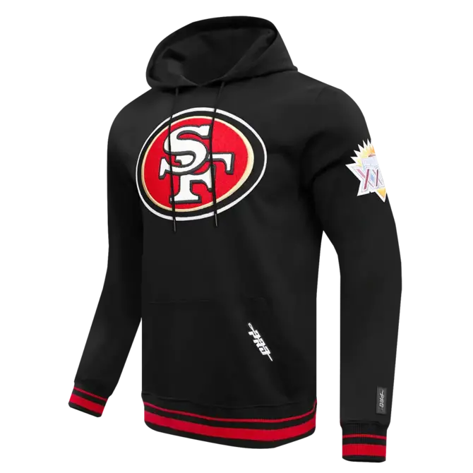 Pro Standard PS SF 49ers Mash Up Rib Fleece Hoodie Blk/Red/Blk