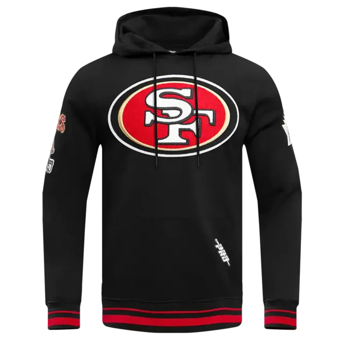 Pro Standard PS SF 49ers Mash Up Rib Fleece Hoodie Blk/Red/Blk