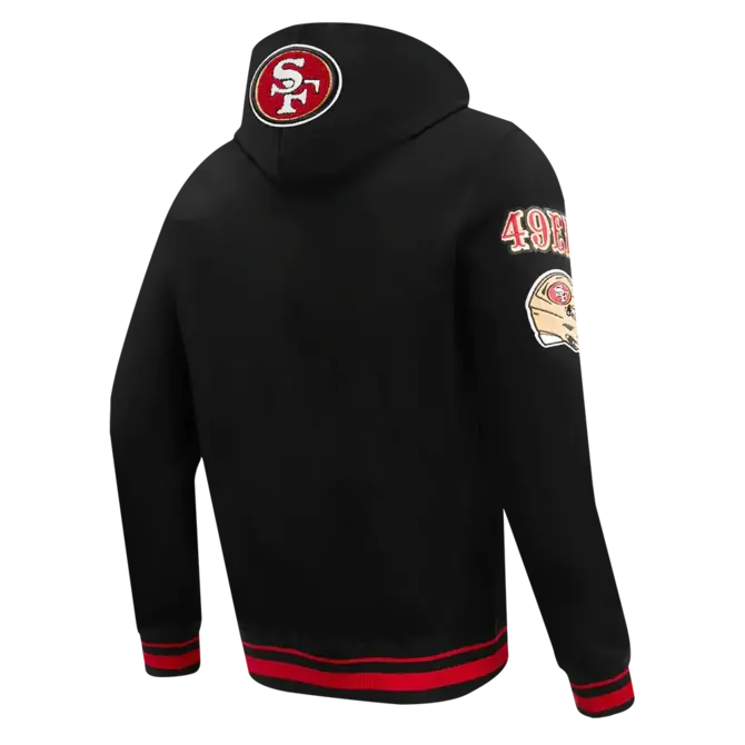 Pro Standard PS SF 49ers Mash Up Rib Fleece Hoodie Blk/Red/Blk