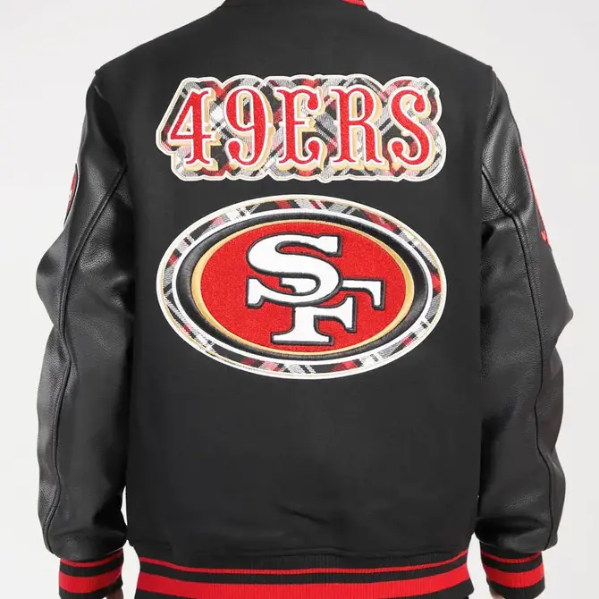 PS SF 49ers Pro Prep Wool Varsity Jacket Blk/Red/Blk