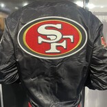 Pro Standard PS SF 49ers Mash Up Rib Satin Jacket Blk/Red/Blk
