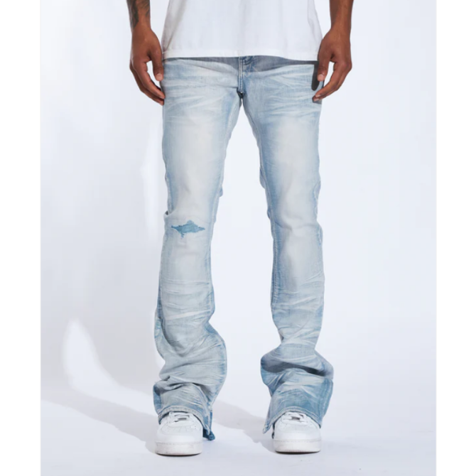 Crysp Crysp Arch Stacked Denim Marble Wash