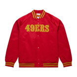 Mitchell&Ness 49ers Lightweight Satin Jacket Red/Gld