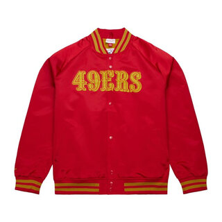 Mitchell&Ness 49ers Lightweight Satin Jacket Red/Gld