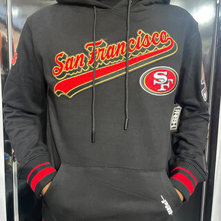 Pro Standard PS SF 49ers Script Tail Rib Fleece PO Hoodie Black