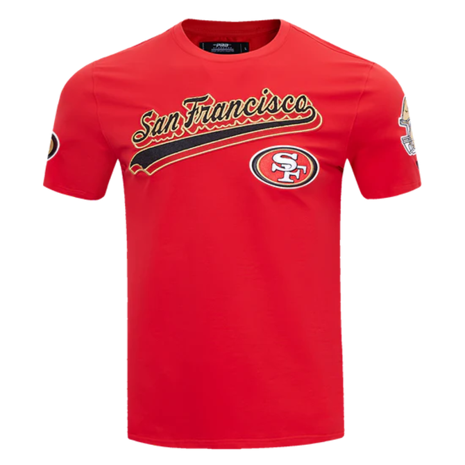 Pro Standard PS SF 49ers Script Tail SJ Tee Red