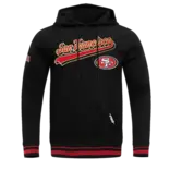 Pro Standard PS SF 49ers Script Tail Rib Fleece PO Hoodie Black