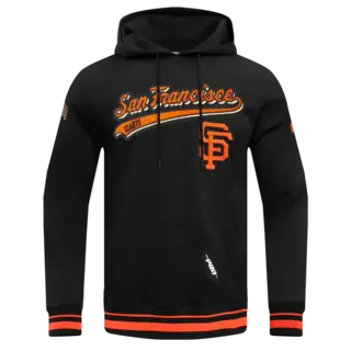 Pro Standard PS SF Giants Script Tail Rib FLC Hoodie Blk/Orange
