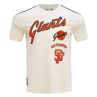 Pro Standard PS SF Giants Retro Classic SJ Striped Tee Eggshell/Blk