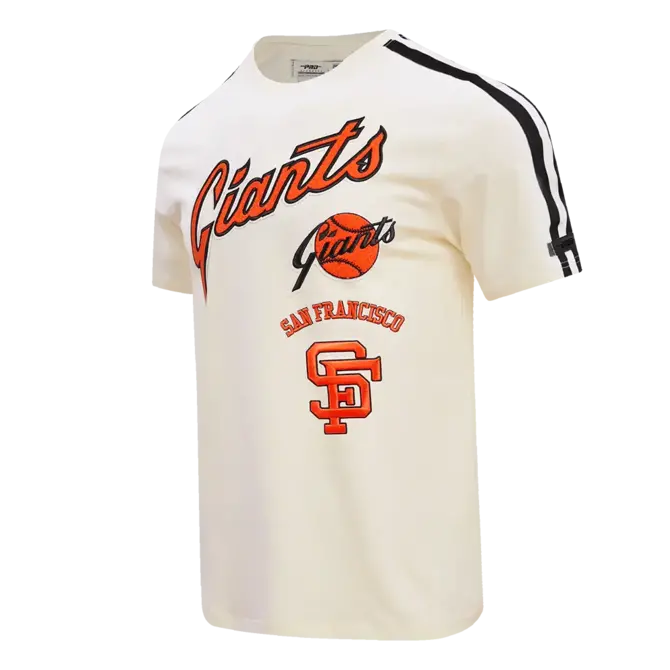 Pro Standard PS SF Giants Retro Classic SJ Striped Tee Eggshell/Blk