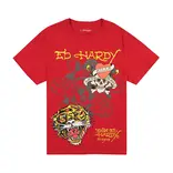 Ed Hardy Ed Hardy Tiger Skull Tee Red