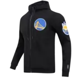 Pro Standard PS GS Warriors Classic Chenille Full Zip Hoodie Black