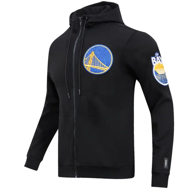 Pro Standard PS GS Warriors Classic Chenille Full Zip Hoodie Black