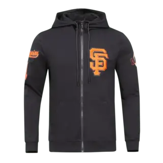 Pro Standard PS SF Giants Classic Chenille Full Zip Hoodie Black