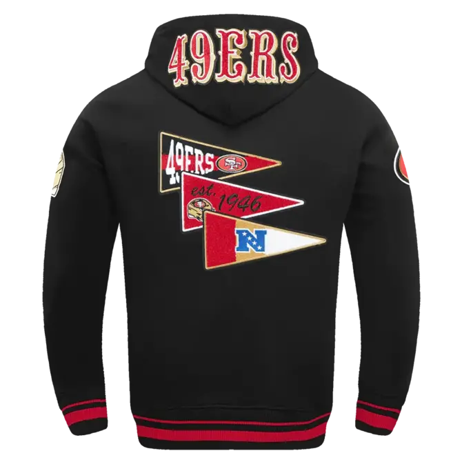 Pro Standard PS SF 49ers Team Pennats Rib Flc Hoodie Blk/Red/Blk