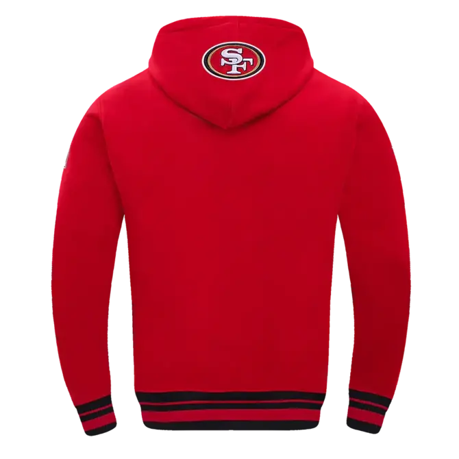 Pro Standard PS SF 49ers Script Tail Rib Fleece PO Hoodie Red