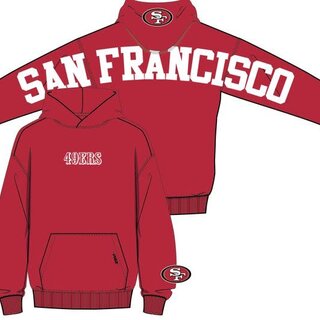 Pro Standard PS SF 49ers Wingspan Drp Shoulder Hoodie Red/White
