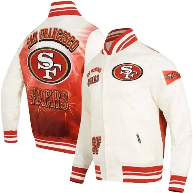 Pro Standard PS SF 49ers Satin Jacket Sublimated Eggshell