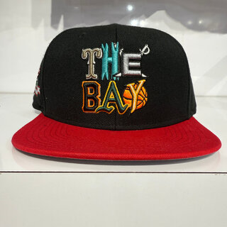 FRESH FRESH The Bay Snapback Hat Black/Multi/Red Brim