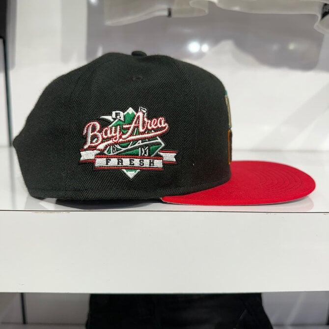 FRESH FRESH The Bay Snapback Hat Black/Multi/Red Brim