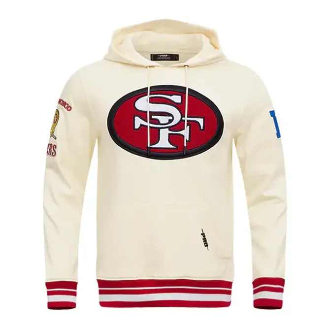 PS SF 49ers Retro Classic FLC Hoodie Eggshell/Red