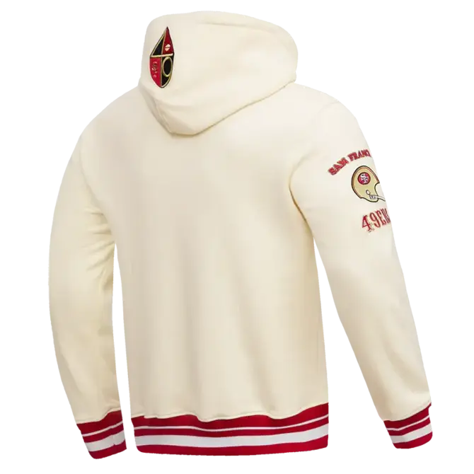 PS SF 49ers Retro Classic FLC Hoodie Eggshell/Red