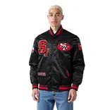 Pro Standard PS SF 49ers Best Of Rib Satin Jacket Blk/Red/Blk