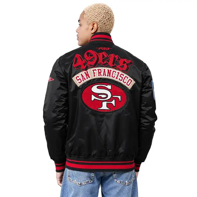 Pro Standard PS SF 49ers Best Of Rib Satin Jacket Blk/Red/Blk