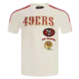 Pro Standard PS SF 49ers Retro Classic Striped Tee Eggshell/Red